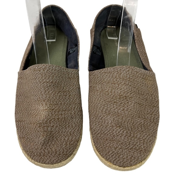 L.L. BEAN Brown Tan Slip On Espadrille Flats Loafers Casual Canvas Shoes sz 7.5 - Picture 14 of 16